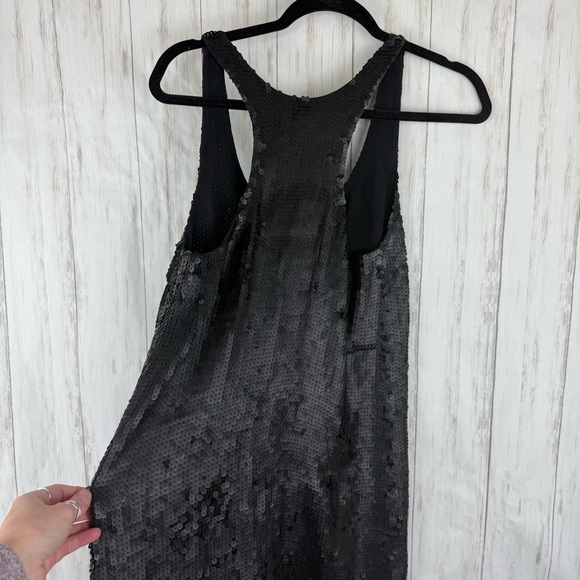 Theory Black Silk and Sequin Tank Dress - Picture 5 of 6